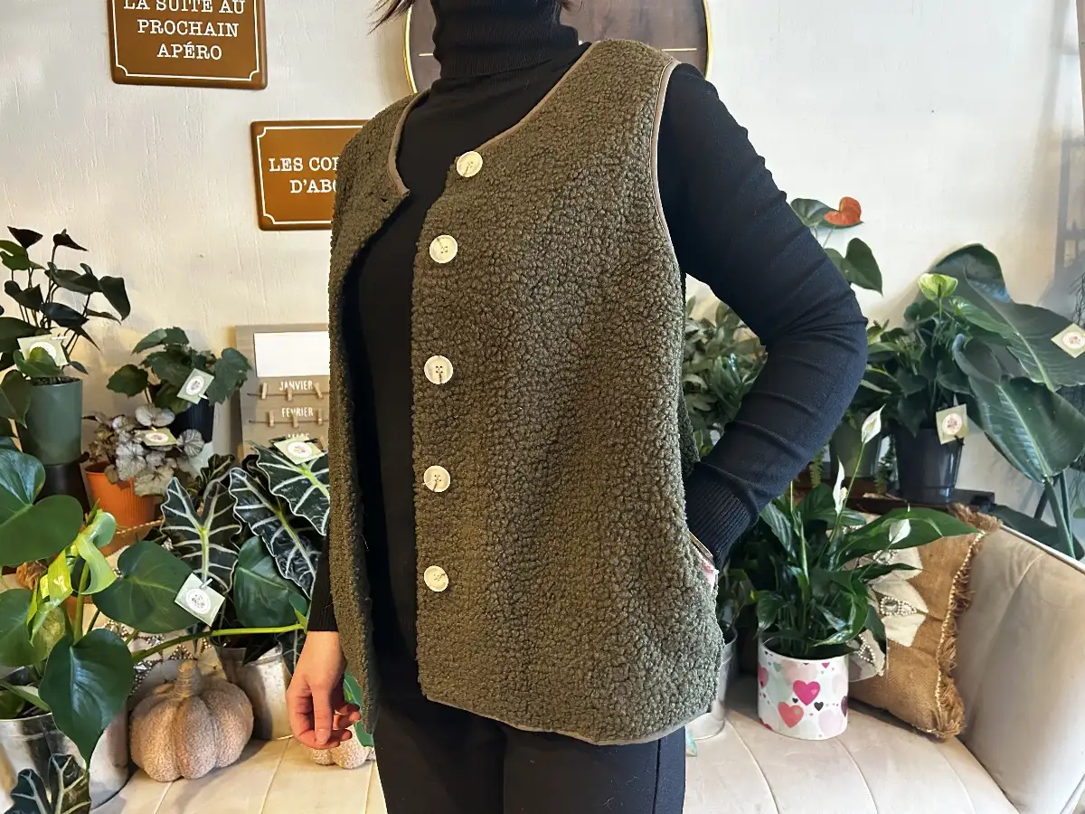 Veste sans manches kaki