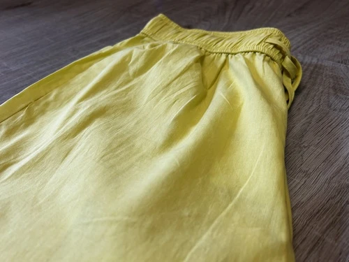 Pantalon fluide jaune