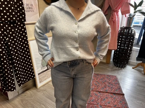 Gilet en laine bleue